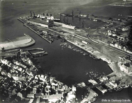 Photographie aérienne de Cherbourg