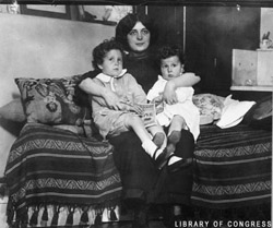 Michel and Edmond with their mother
